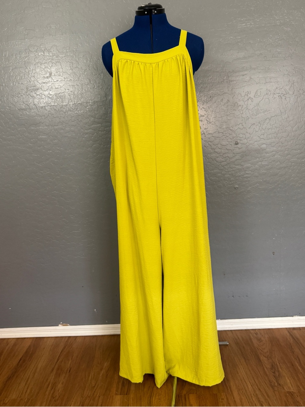 Chartreuse Wide Leg Jumpsuit